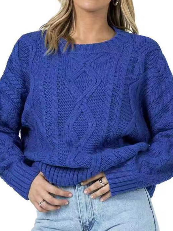 Solid Color Oversized Sweaters-1