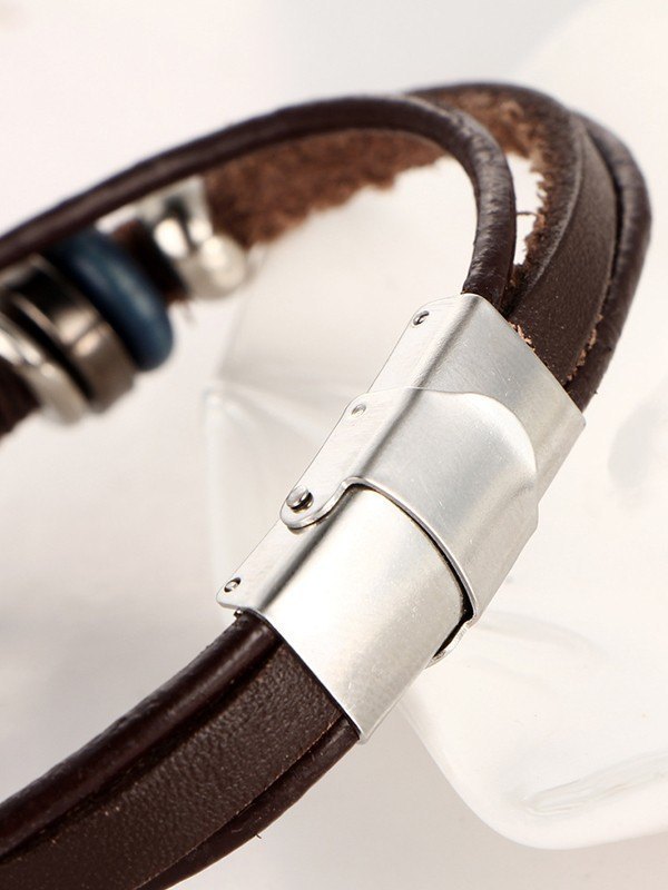 Boho Multi Layered Pu Leather Bracelet-1