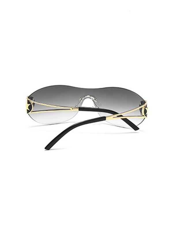 Star Embellish Rimless Y2K Sunglasses-3