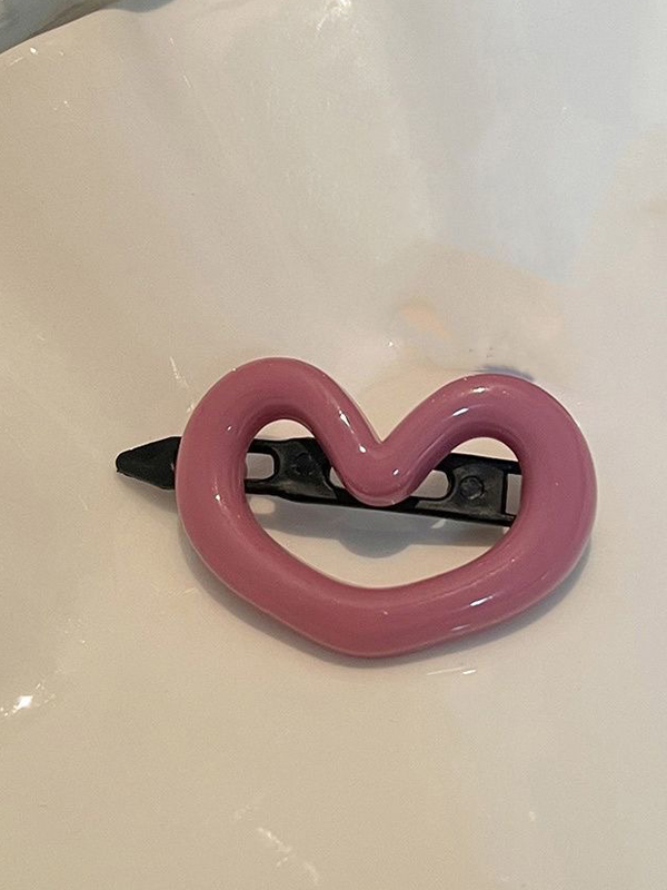 1pc Heart Pattern Hair Clip-2