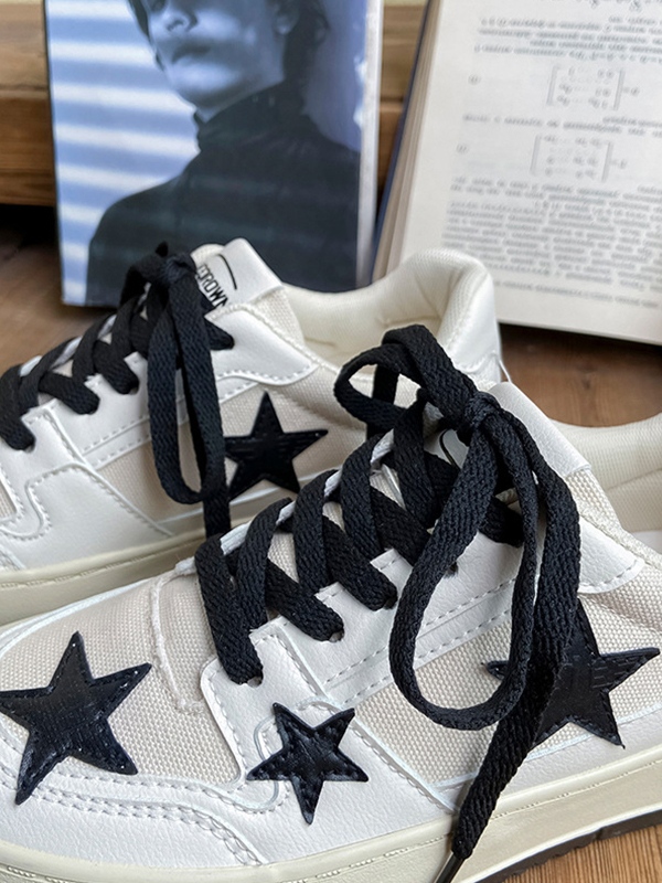 Star Patchwork Contrast Color Shoes-3